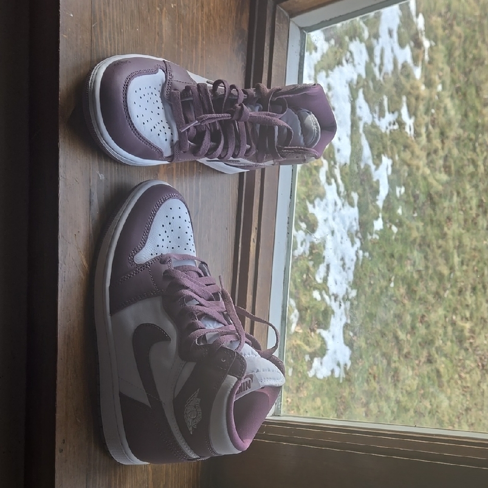 Nike High-Top Sneakers in Purple White Jordans Womens Size 10 Mens Size 8